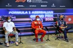 Lewis Hamilton (Mercedes), Charles Leclerc (Ferrari) und Max Verstappen (Red Bull) 