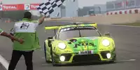 Manthey-Porsche #911 bei der Zieldurchfahrt des 24h-Rennen Nürburgring 2021