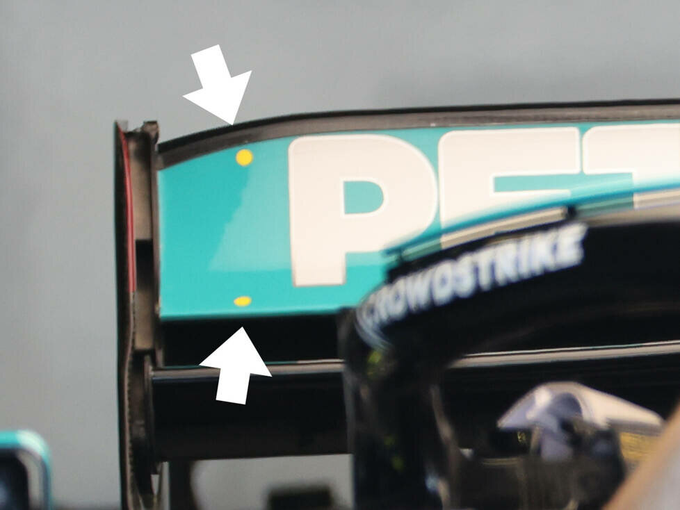 Mit diesen Markierungen versucht die FIA, die "Flexiwings" besser zu kontrollieren