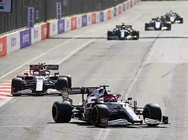 Antonio Giovinazzi, Kimi Räikkönen Alfa Romeo Titel-Bild zur News: Antonio Giovinazzi, Kimi Räikkönen Alfa Romeo