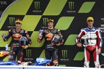 Remy Gardner ( Ajo), Raul Fernandez ( Ajo) und Bo Bendsneyder (SAG) 