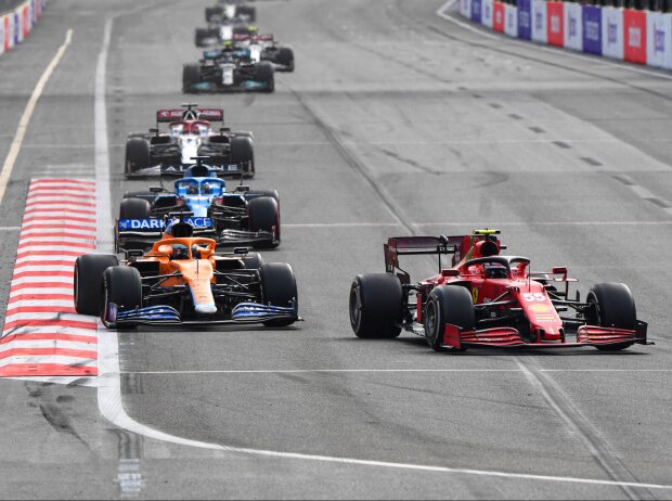 Titel-Bild zur News: Carlos Sainz, Daniel Ricciardo, Fernando Alonso