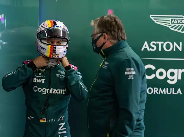 Sebastian Vettel, Otmar Szafnauer Titel-Bild zur News: Sebastian Vettel, Otmar Szafnauer