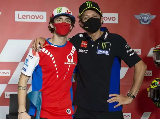 Francesco Bagnaia, Valentino Rossi Titel-Bild zur News: Francesco Bagnaia, Valentino Rossi