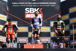 Michael Ruben Rinaldi, Toprak Razgatlioglu und Jonathan Rea 