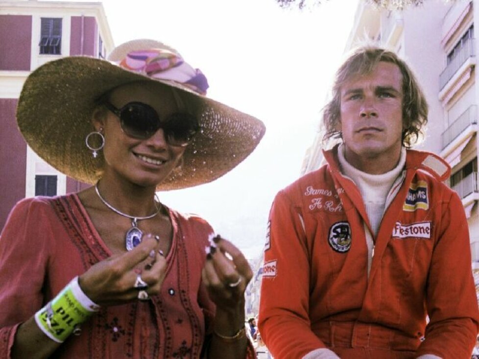 Suzy Miller und James Hunt 1974 in Monaco