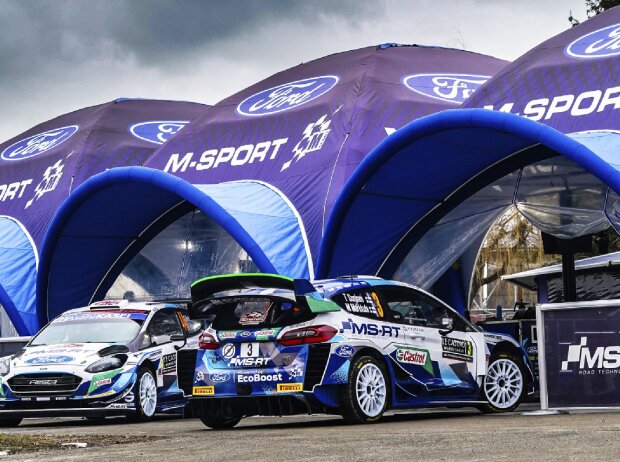 Titel-Bild zur News: Ford Fiesta WRC von M-Sport im Service-Park