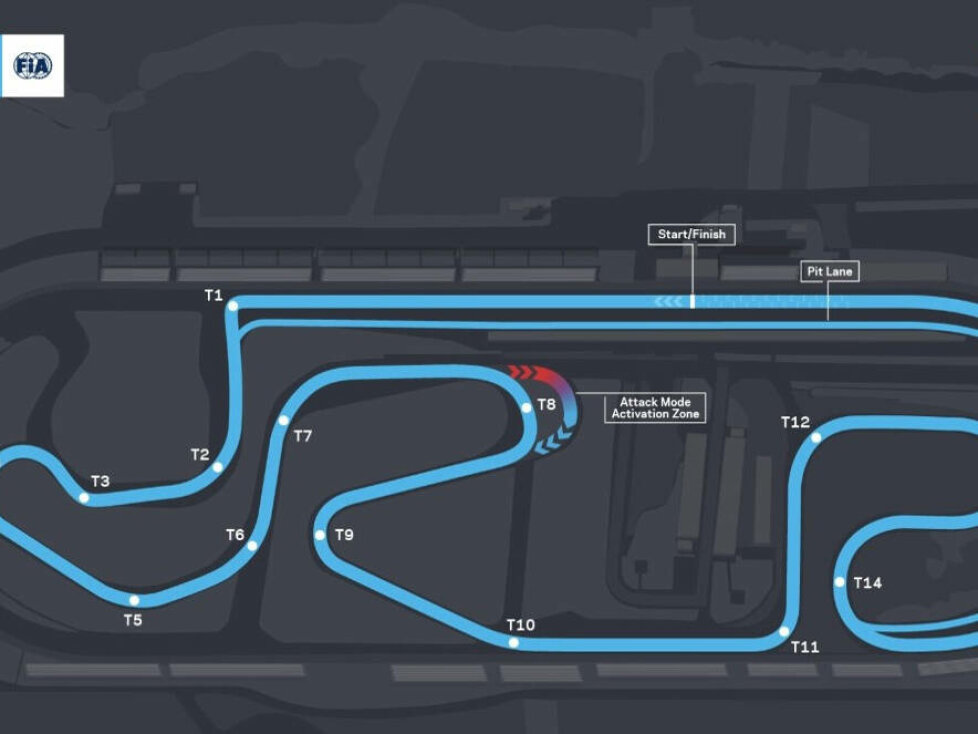 Streckenlayout für den ePrix Puebla der Formel-E-WM 2021
