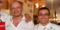 Beat Zehnder, Frederic Vasseur und Luca Furbatto von Alfa Romeo