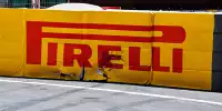 Pirelli-Logo, Werbebande nach Einschlag von Max Verstappen