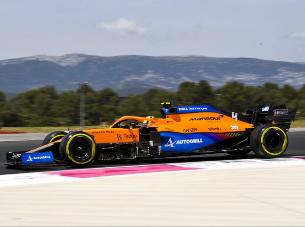 Titel-Bild zur News: Lando Norris (McLaren)  im Training zum Großen Preis von Frankreich in Le Castellet