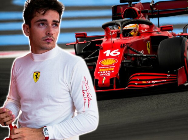 Charles Leclerc (Ferrari) beim Grand Prix von Frankreich in Le Castellet (Circuit Paul Ricard) 2021 (Fotomontage) Charles Leclerc (Ferrari) beim Grand Prix von Frankreich in Le Castellet (Circuit Paul Ricard) 2021 (Fotomontage)