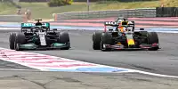 Max Verstappen überholt Lewis Hamilton beim Grand Prix von Frankreich in Le Castellet (Circuit Paul Ricard) 2021