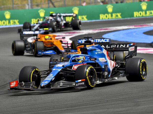 Titel-Bild zur News: Fernando Alonso, Daniel Ricciardo, Lando Norris
