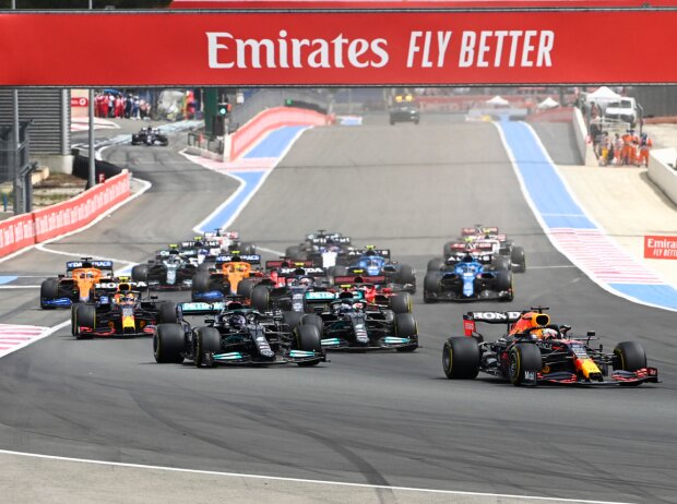 Titel-Bild zur News: Max Verstappen, Lewis Hamilton, Valtteri Bottas, Sergio Perez, Carlos Sainz