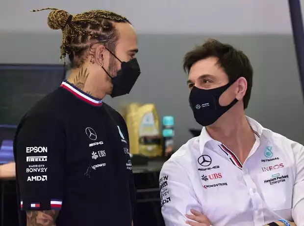 Titel-Bild zur News: Lewis Hamilton, Toto Wolff
