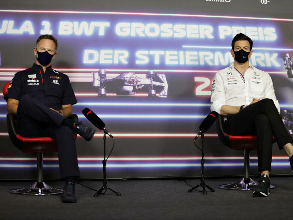 Christian Horner und Toto Wolff bei der Pressekonferenz zum Großen Preis der Steiermark in Spielberg
