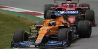 Daniel Ricciardo (McLaren) und Charles Leclerc (Ferrari) beim Formel-1-Grand-Prix der Steiermark 2021 in Spielberg auf dem Red Bull Ring