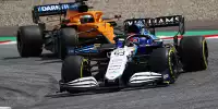George Russell (Williams) vor Daniel Ricciardo (McLaren) beim Grand Prix der Steiermark auf dem Red-Bull-Ring in Spielberg (Österreich) 2021