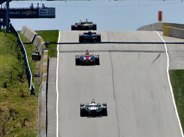 IndyCar-Action auf der Rennstrecke Road America in Elkhart Lake