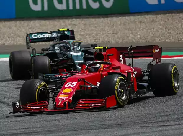 Titel-Bild zur News: Carlos Sainz, Sebastian Vettel