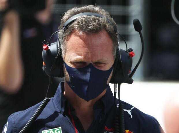Red-Bull-Teamchef Christian Horner in der Startaufstellung der Formel 1 beim Steiermark-Grand-Prix 2021 in Spielberg (Österreich)