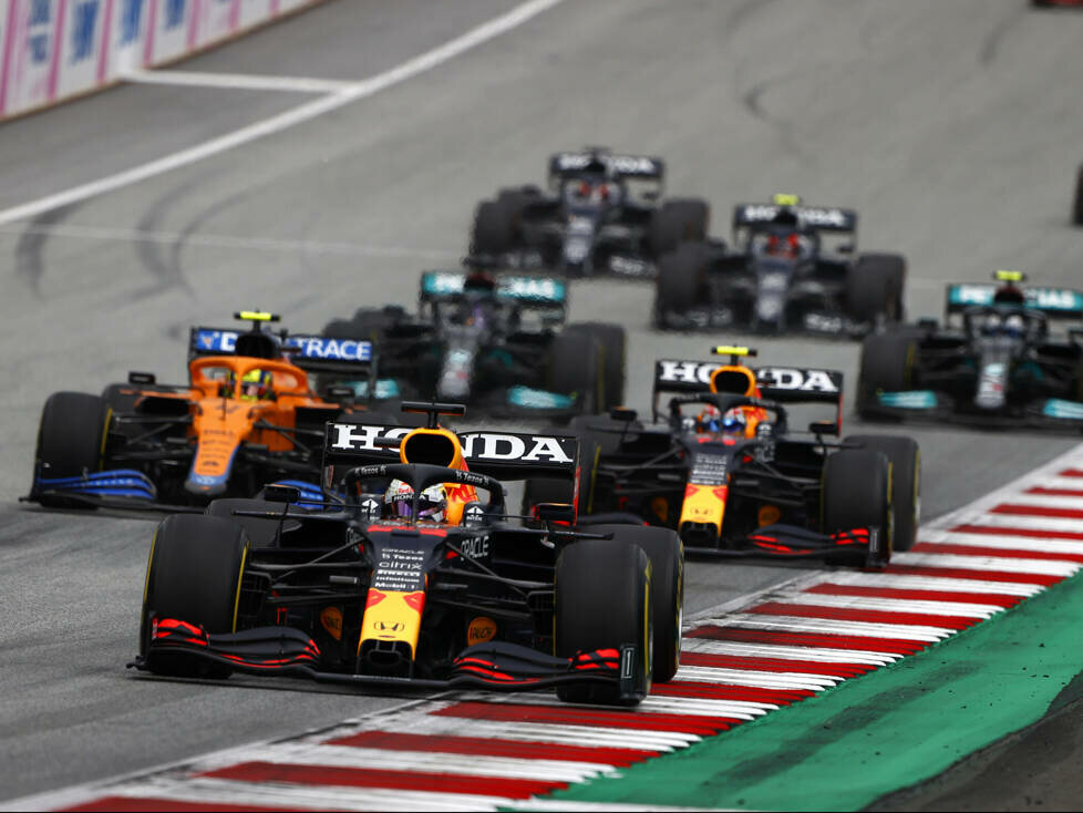 Max Verstappen, Lando Norris, Sergio Perez, Lewis Hamilton, Valtteri Bottas