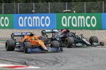 Lando Norris (McLaren) und Lewis Hamilton (Mercedes) 