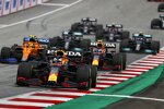 Max Verstappen (Red Bull), Sergio Perez (Red Bull) und Lando Norris (McLaren) 