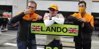 Daniel Ricciardo (r.), Lando Norris (m.) und Andreas Seidl nach dem Österreich-Grand-Prix der Formel 1 auf dem Red-Bull-Ring in Spielberg