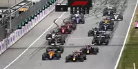 Lando Norris (McLaren) und Max Verstappen (Red Bull) am Start zum Österreich-Grand-Prix der Formel 1