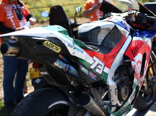 Bergung der LCR-Honda von Alex Marquez nach Sturz Bergung der LCR-Honda von Alex Marquez nach Sturz