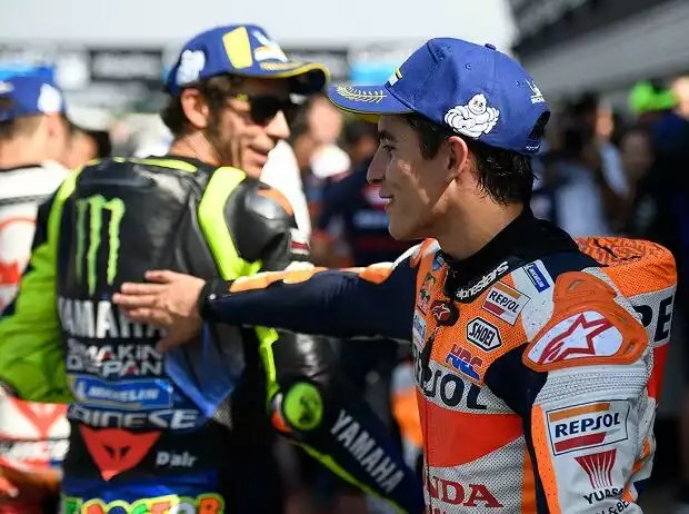 Titel-Bild zur News: Marc Marquez, Valentino Rossi