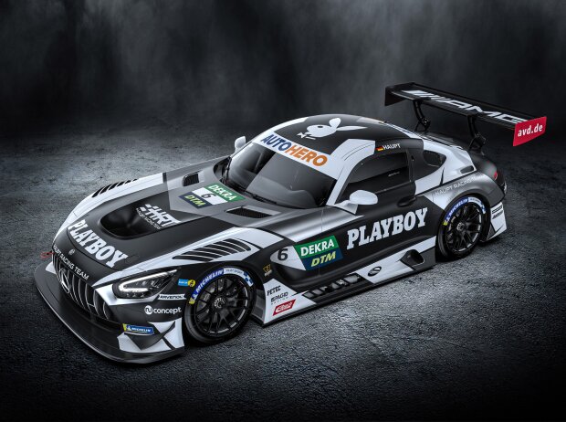 Mercedes-AMG des Haupt-Racing-Teams (HRT) von Hubert Haupt in den Farben von Hauptsponsor Playboy