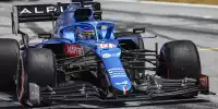 Alpine-Pilot Fernando Alonso auf der Rennstrecke