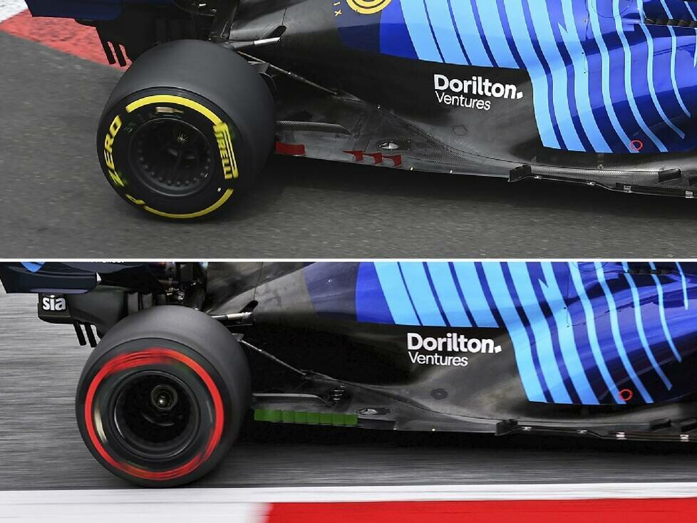Williams Vergleich technik Aerodynamik Unterboden