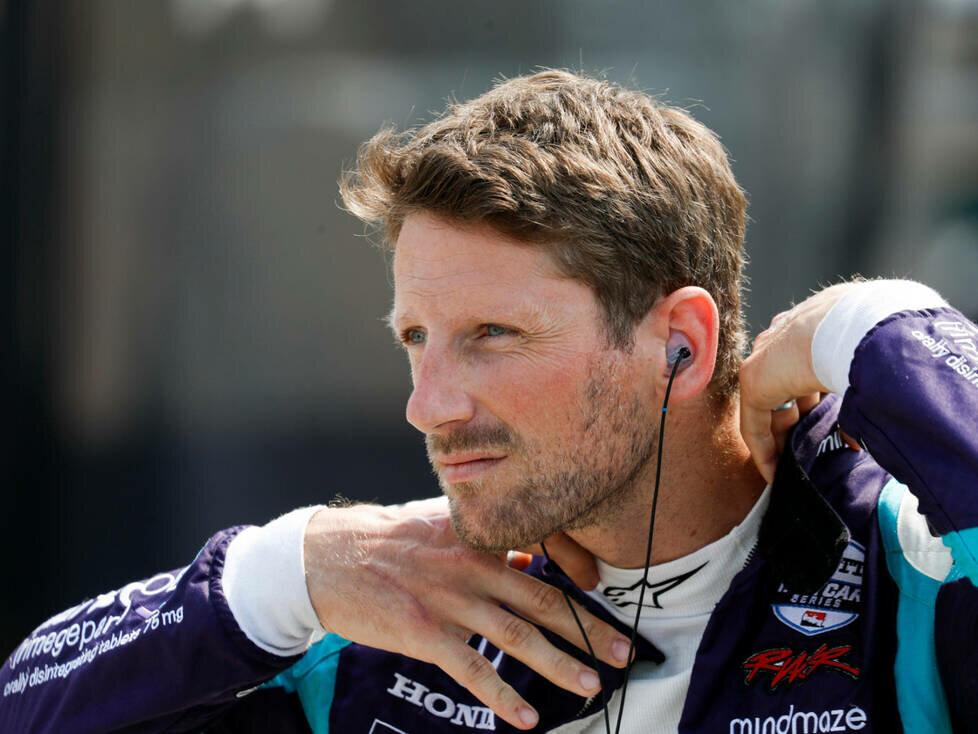 Romain Grosjean im Fahrerlager bei einem Rennen der IndyCar-Serie 2021