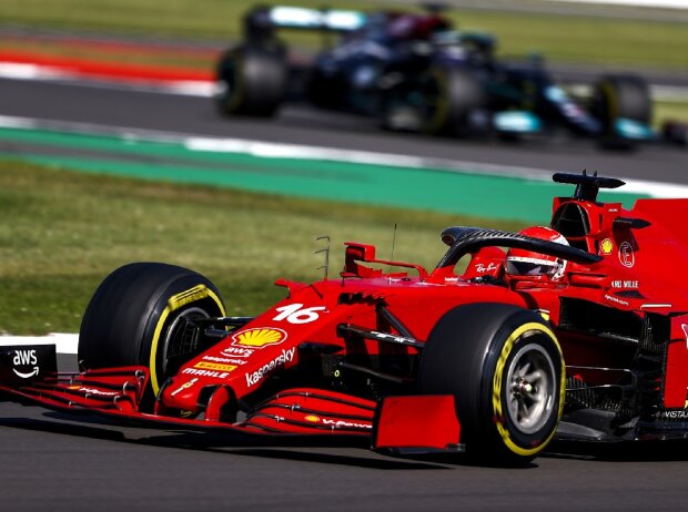 Titel-Bild zur News: Charles Leclerc (Ferrari) beim Großen Preis von Großbritannien der Formel 1 in Silverstone