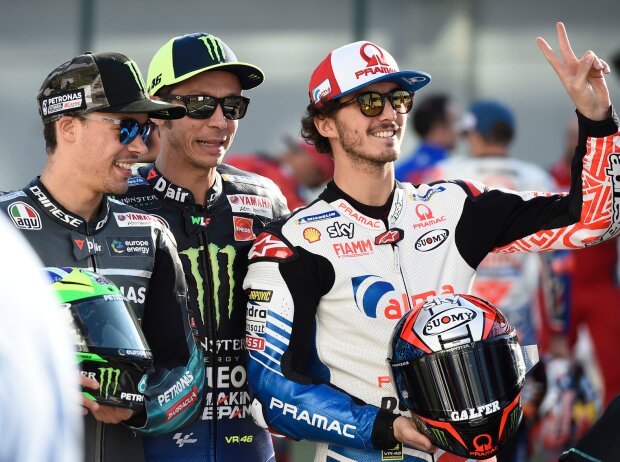 Franco Morbidelli, Valentino Rossi, Francesco Bagnaia Franco Morbidelli, Valentino Rossi, Francesco Bagnaia