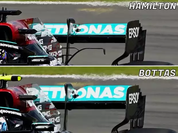 Die Mercedes-Heckflügel von Lewis Hamilton und Valtteri Bottas beim Formel-1-Rennen in Silverstone im Vergleich Titel-Bild zur News: Die Mercedes-Heckflügel von Lewis Hamilton und Valtteri Bottas beim Formel-1-Rennen in Silverstone im Vergleich