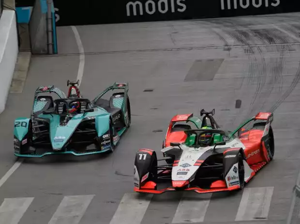 Lucas di Grassi und Mitch Evans beim Training der Formel E in London 2021 Titel-Bild zur News: Lucas di Grassi und Mitch Evans beim Training der Formel E in London 2021