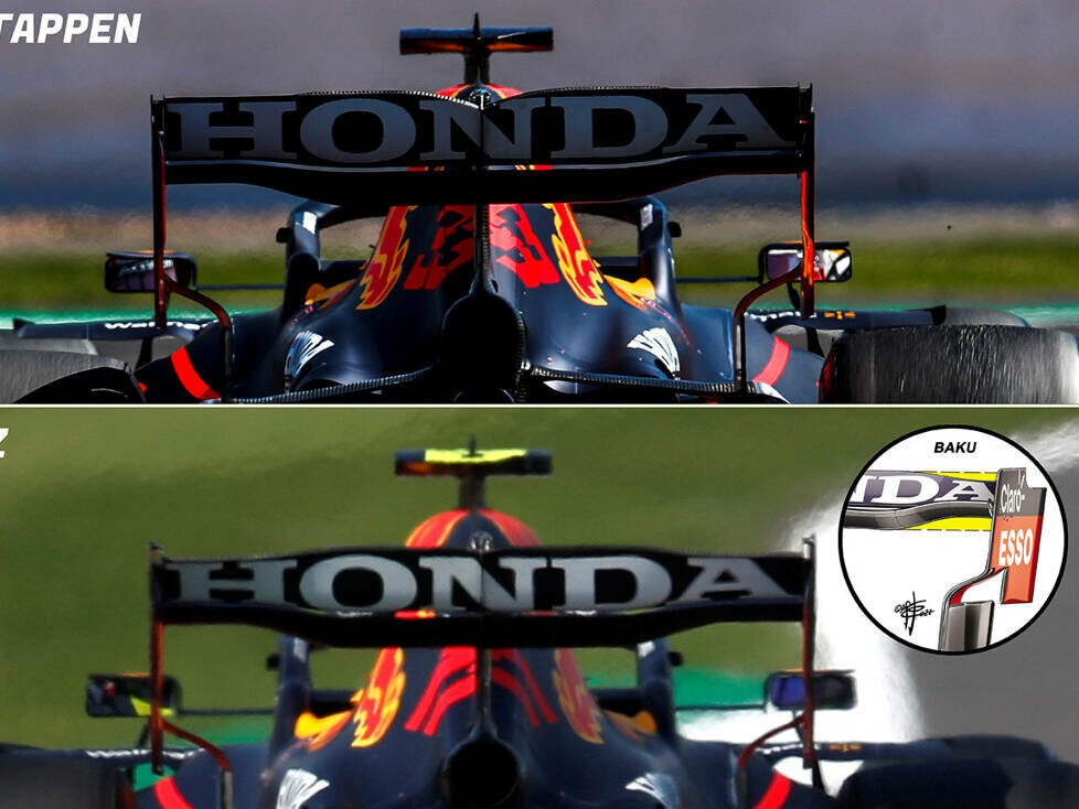 Die Mercedes-Heckflügel von Lewis Hamilton und Valtteri Bottas beim Formel-1-Rennen in Silverstone im Vergleich