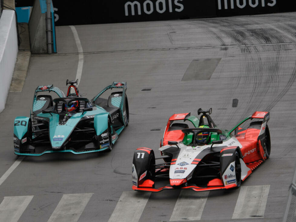 Lucas di Grassi und Mitch Evans beim Training der Formel E in London 2021