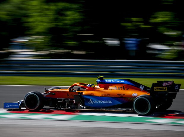 Lando Norris (McLaren) im Freien Training beim Formel-1-Rennen in Budapest