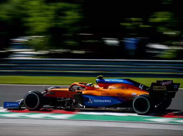 Titel-Bild zur News: Lando Norris (McLaren) im Freien Training beim Formel-1-Rennen in Budapest