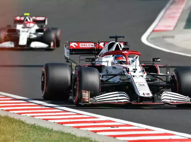 Kimi Räikkönen, Antonio Giovinazzi Titel-Bild zur News: Kimi Räikkönen, Antonio Giovinazzi