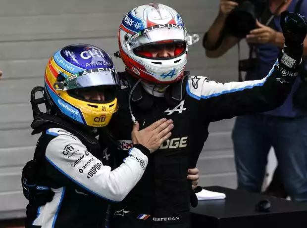 Titel-Bild zur News: Fernando Alonso, Esteban Ocon
