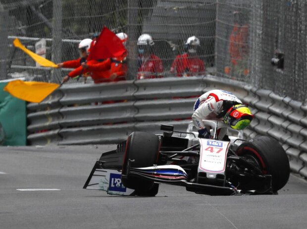 Mick Schumacher, Unfall in Monaco