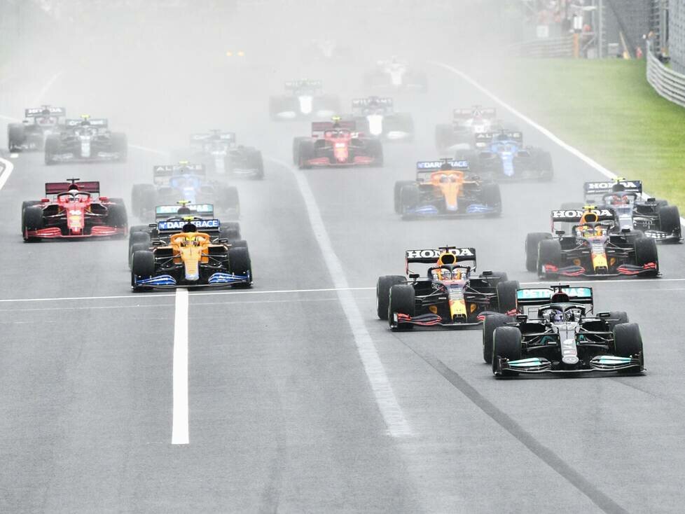 Lewis Hamilton, Max Verstappen, Sergio Perez, Lando Norris