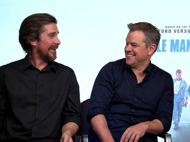 Christian Bale und Matt Damon aus dem Film "Le Mans 66 - Gegen jede Chance" Christian Bale und Matt Damon aus dem Film "Le Mans 66 - Gegen jede Chance"